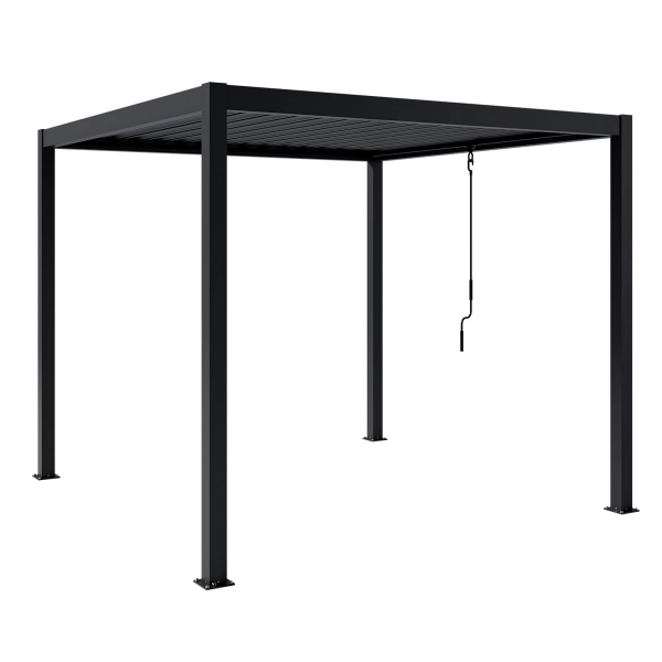 Pergola ogrodowa tarasowa aluminiowa NORDVIC Skyline 3 x 3 m Antracyt